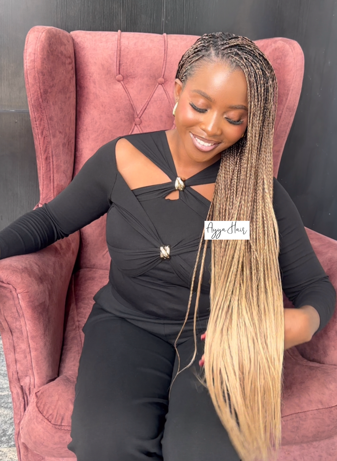 Textured Straight (Human Hair Replica)- Champagne Ombré