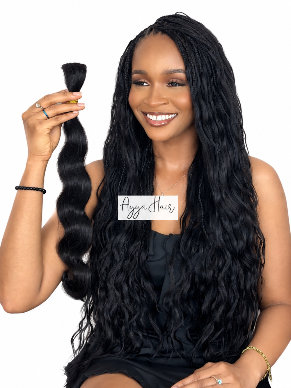 Zoe Body Wave Human Braiding Hair - Black