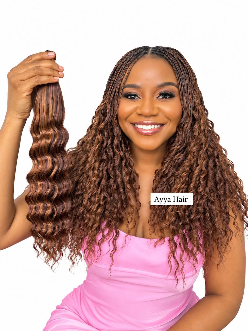 Deep Wave Braid Extension -Cinnamon Mocha (Darker Shade)