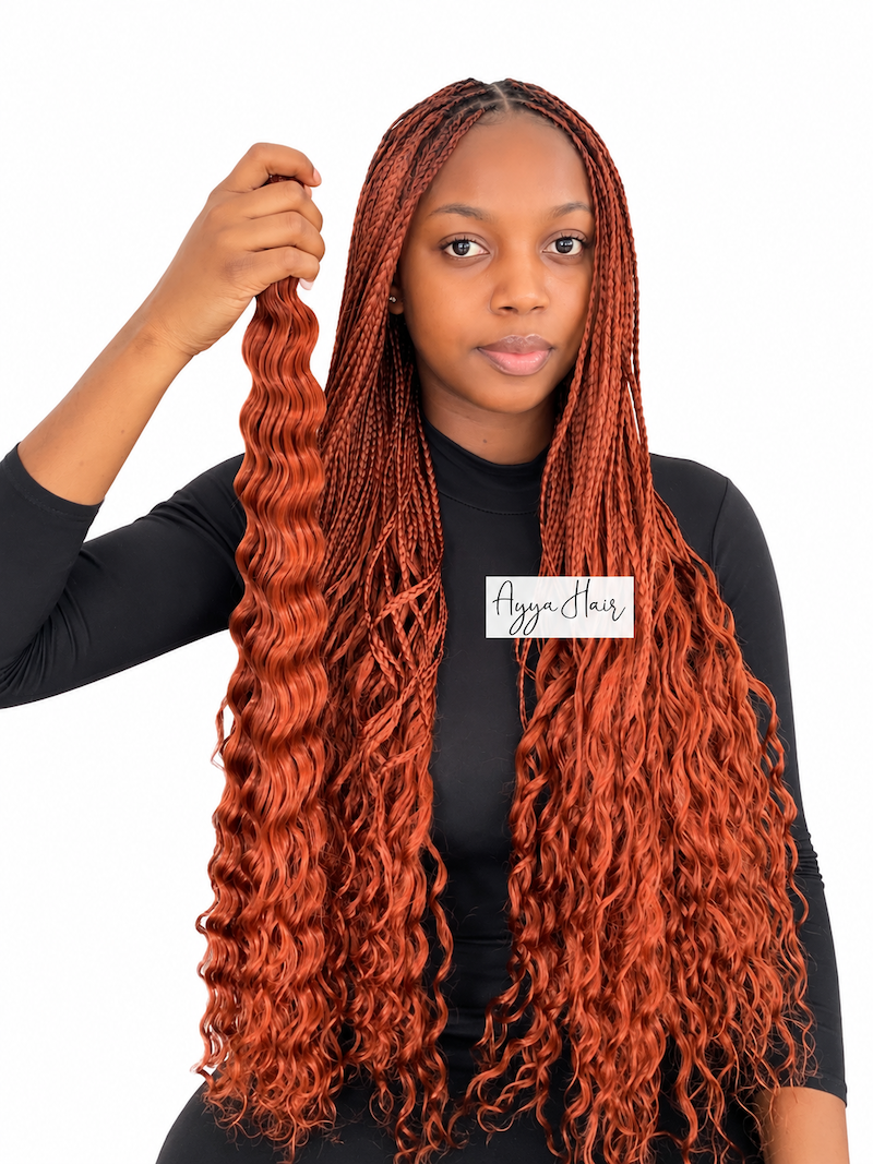 Deep Wave Braid Extension - Ginger Ruby