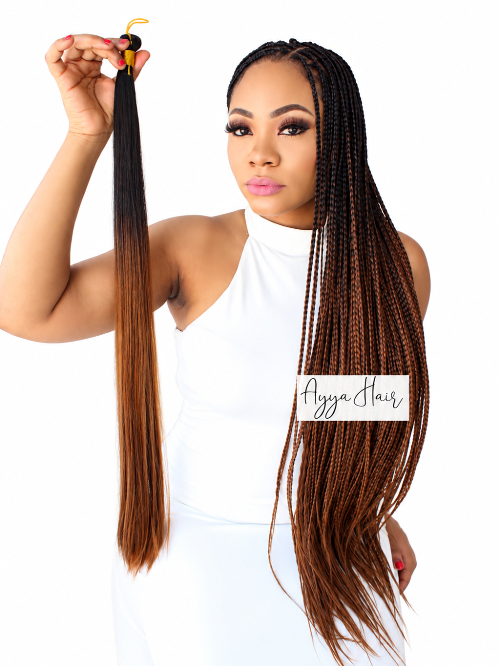 Bone Straight Braid Extension - Cinnamon Ombre