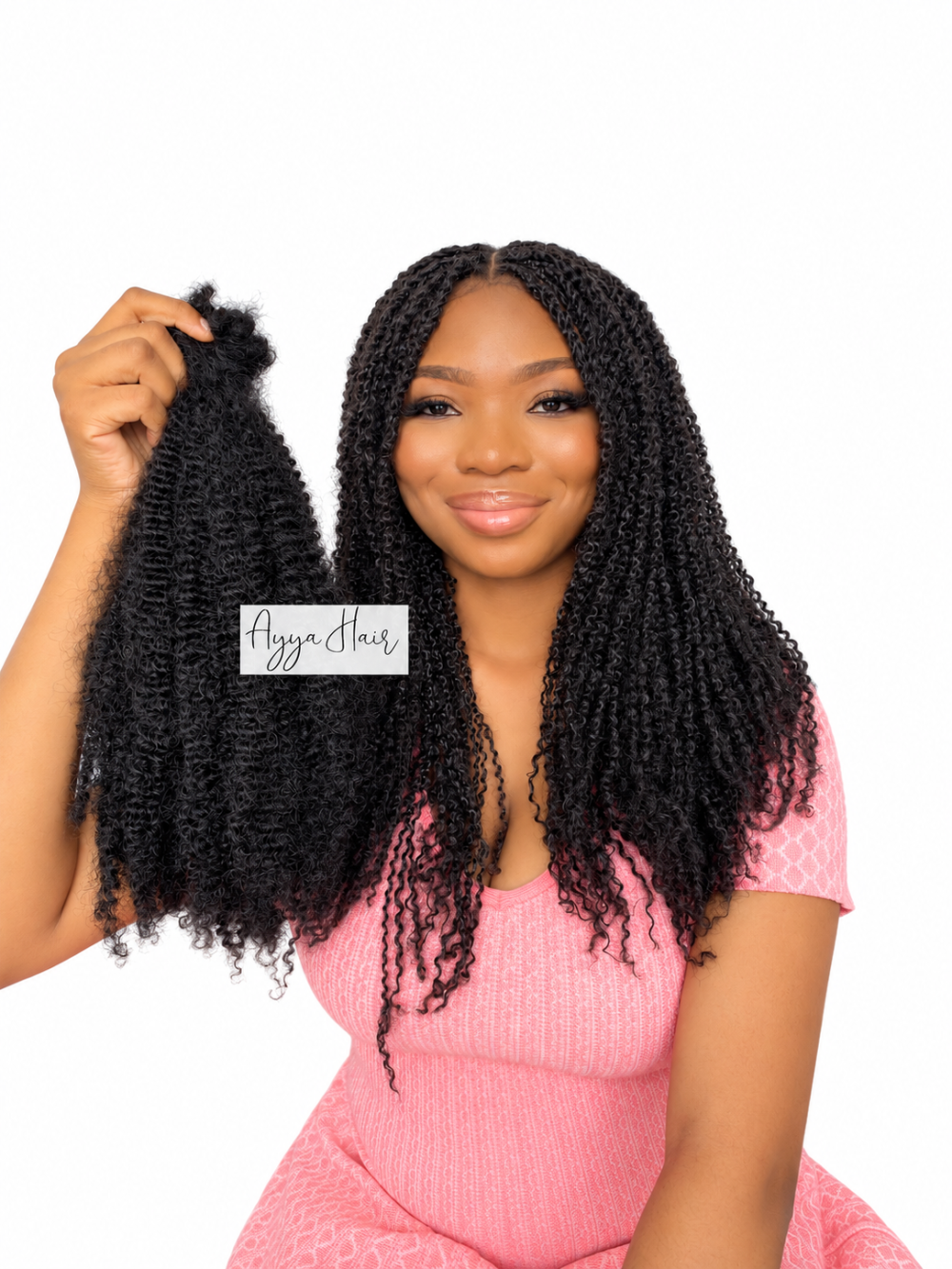 Afro Brazilian Kinky Curly Hair (Human Hair Replica) - Black