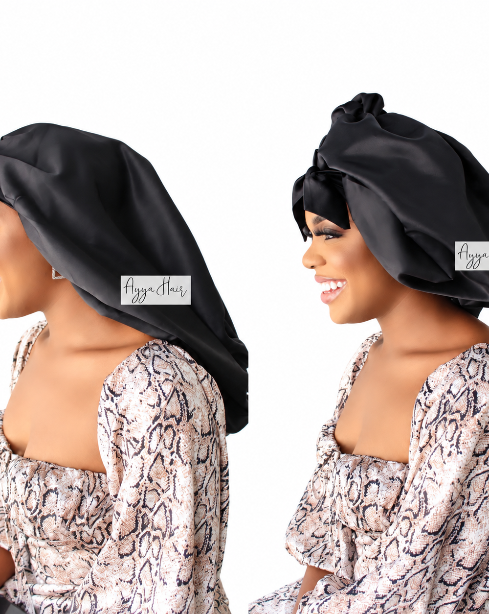Satin Bonnet - Black