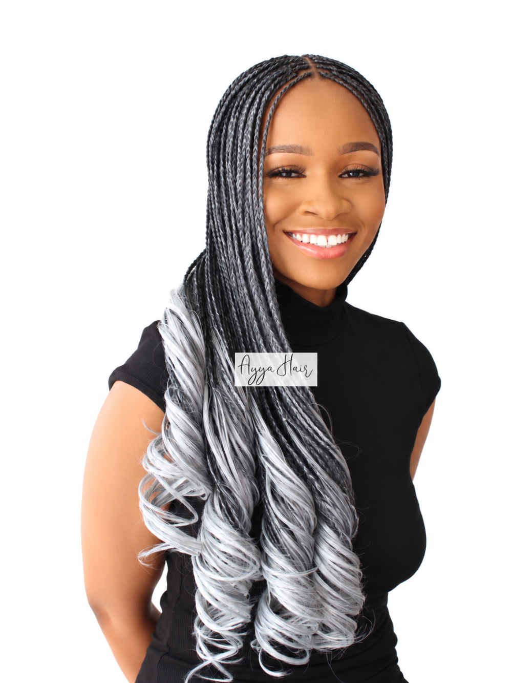 French Curls - Grey Ombre