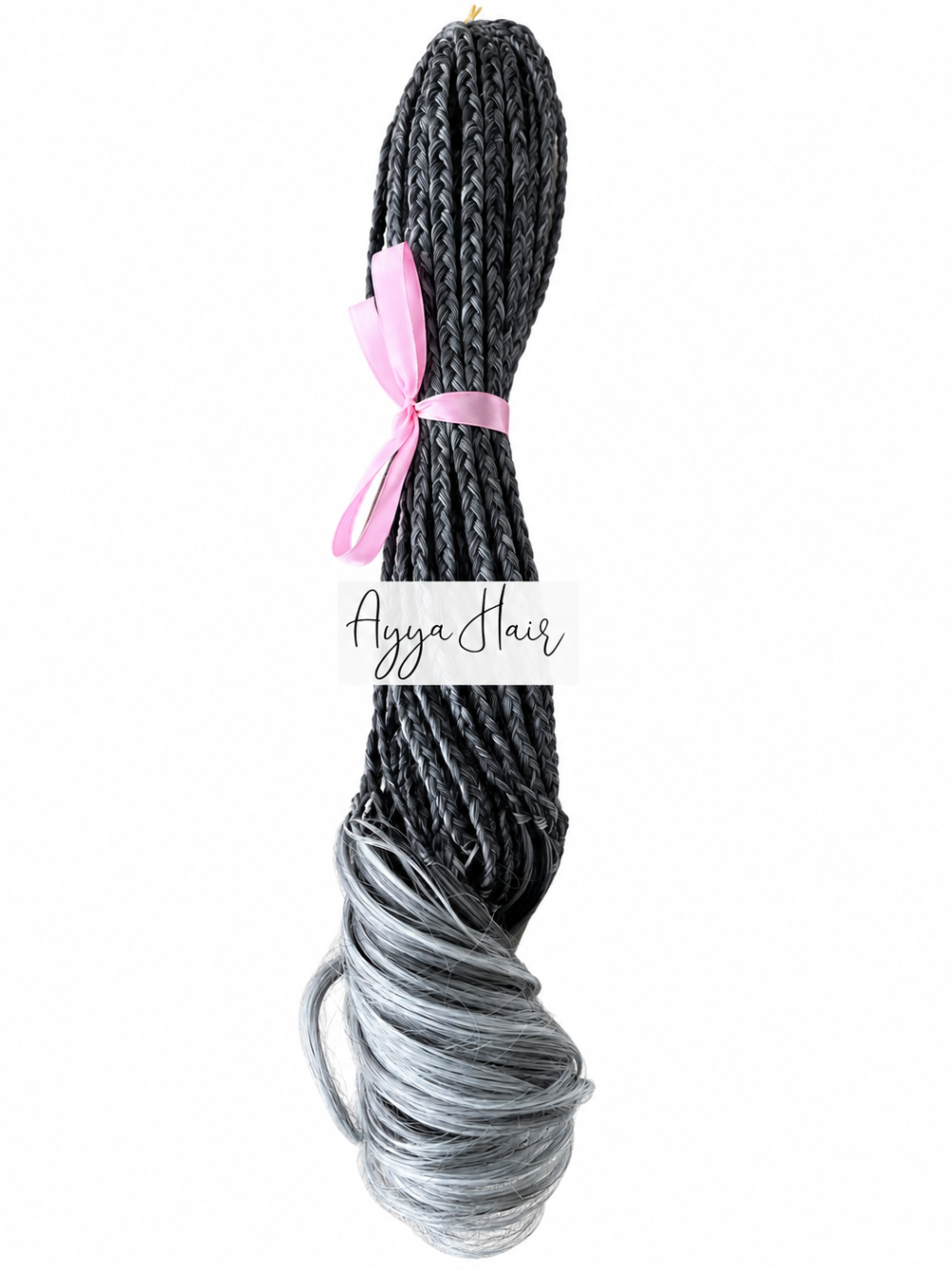 French Curls Crochet Braids- Grey Ombre