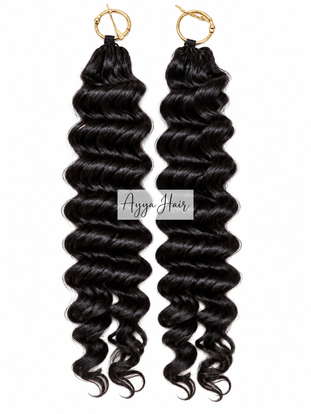 Crochet Boho Beach Wave Human Hair -Black