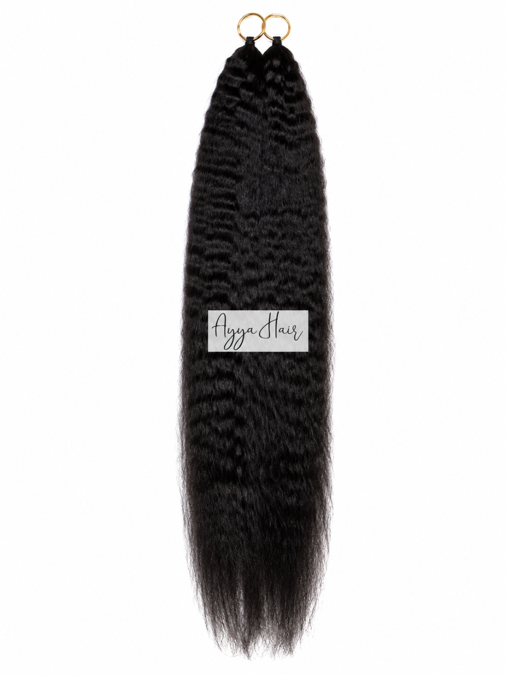 Crochet Yaki Straight Human Hair  -Black